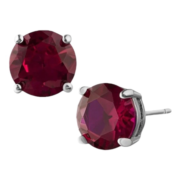 Kenneth Jay Lane Ruby Luxe around Stud Earrings - Picture 2 of 3